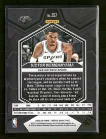 2023-24 Panini Mosaic Victor Wembanyama #257