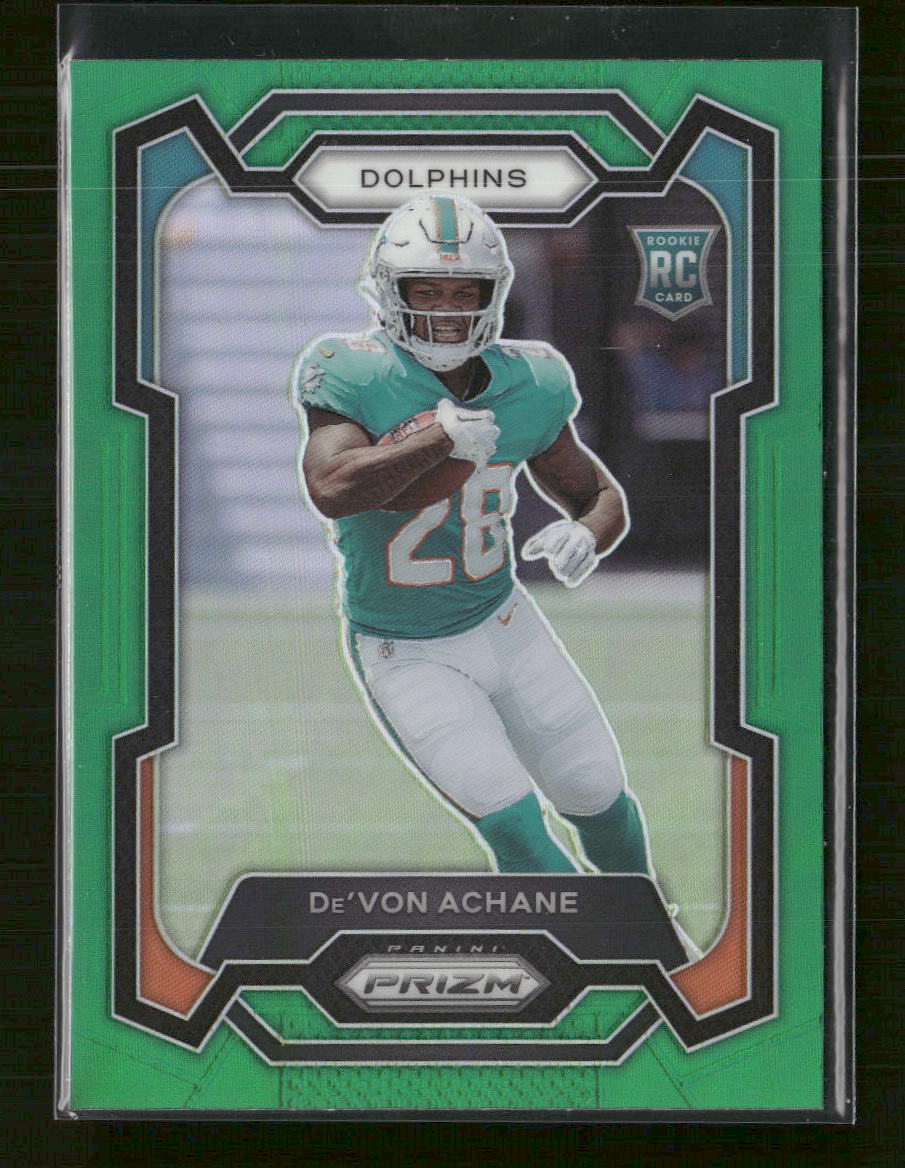 2023 Panini Prizm Green De'Von Achane #365