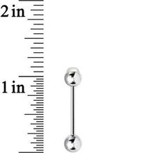 Pure as Snow White Faux Opal Barbell Tongue Ring