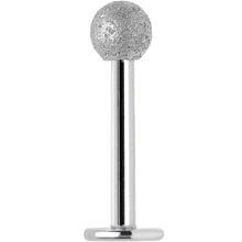 16G 5/16 Silver Sandblasted Steel Monroe Labret 3mm Ball