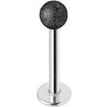 16G 3/8 Black Sandblasted Steel Monroe Labret 3mm Ball