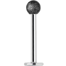 16G 3/8 Black Sandblasted Steel Monroe Labret 3mm Ball