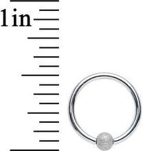 16G 3/8 Sandblasted Ball BCR Captive Ring