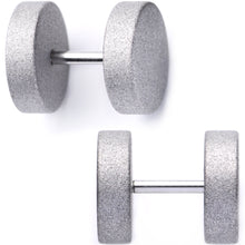 16G Silver Sandblasted Steel Cheater Plug Set