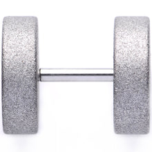 16G Silver Sandblasted Steel Cheater Plug Set
