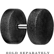 16G 3/16 Black Sandblasted Steel Cheater Plug