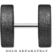 16G 3/16 Black Sandblasted Steel Cheater Plug