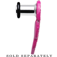 2G Pink Gem Brilliant Angel Wing Single Flare Steel Plug