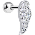 Clear Gem Celestial Angel Wing Right Cartilage Earring