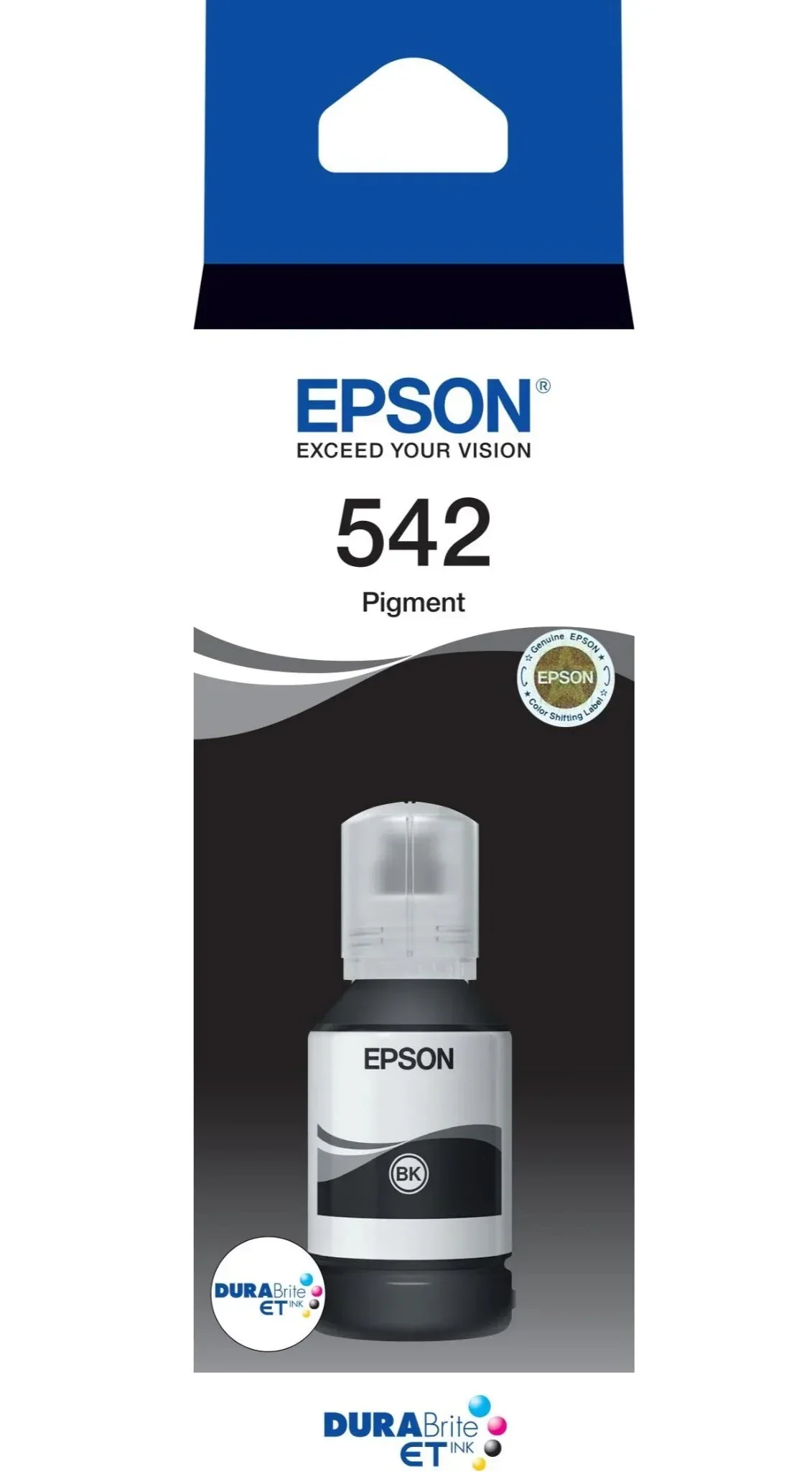 New, Pre-Owned - Epson T542 Standard Yield Black Ink Bottle, T542120