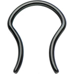 16G 5/8 Black Anodized Titanium Septum Retainer