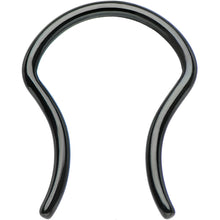16G 5/8 Black Anodized Titanium Septum Retainer