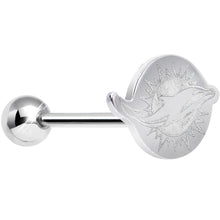 Officially Licensed NFL Cut Out Miami Dolphins Tongue Ring