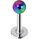 16G Metallic Acrylic End of the Rainbow Labret Monroe 1/4