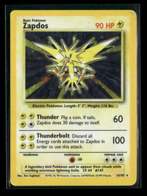 Base Set Zapdos #016/102 *Damaged*