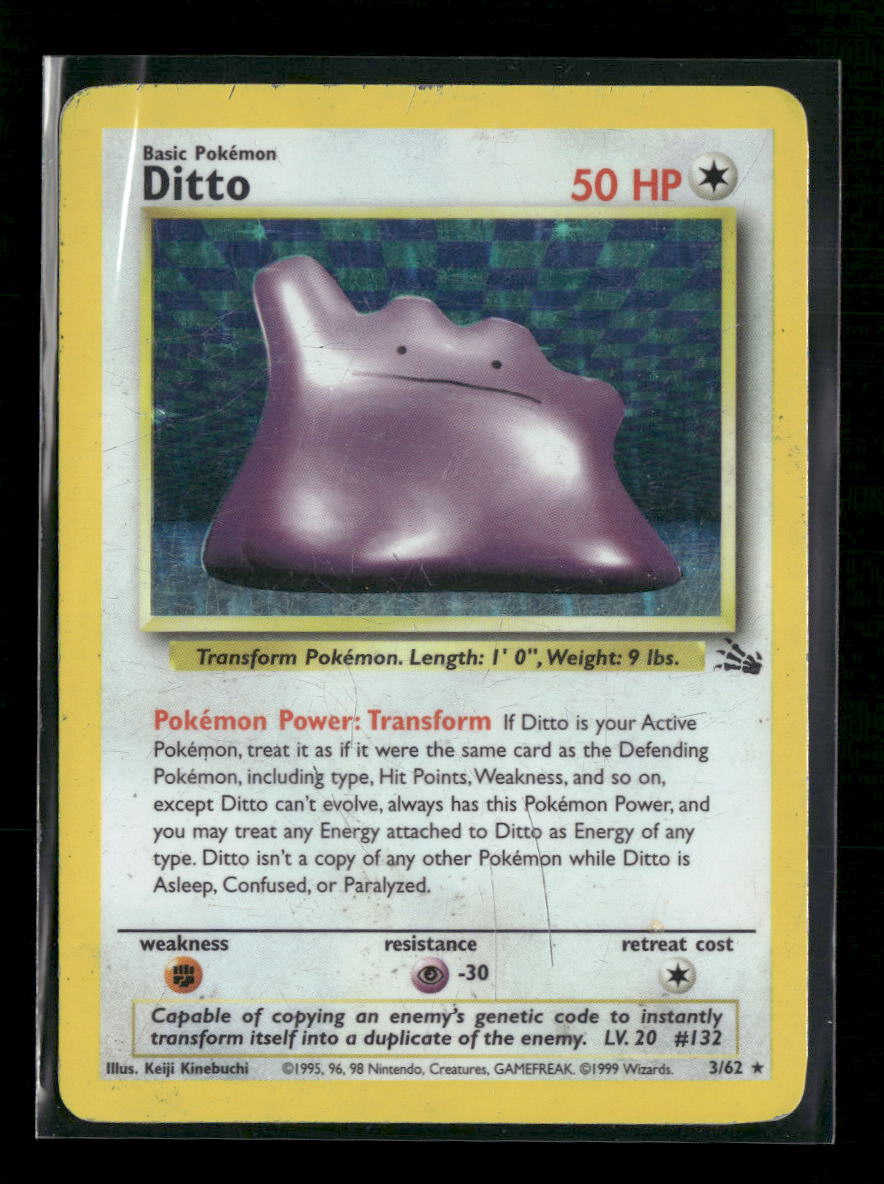 Fossil Ditto (3) Unlimited #03/62 *Damaged*