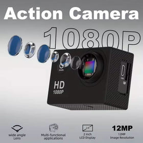 Ultra HD 1080P Action Camera – 140° Wide Angle, Fisheye Lens, LCD Display