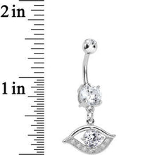 Clear Gem Mysterious and Exquisite Eye Dangle Belly Ring
