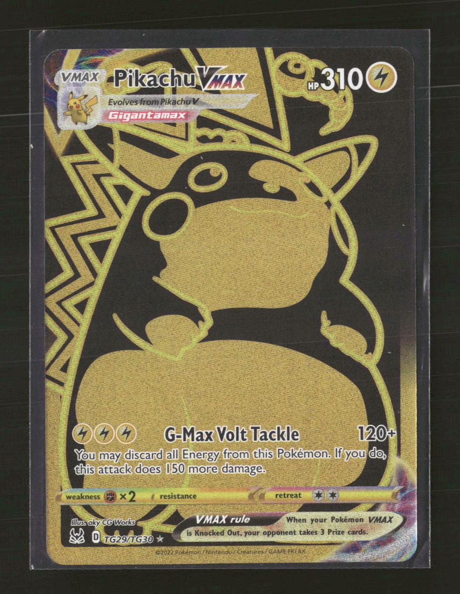 SWSH11: Lost Origin Trainer Gallery Pikachu VMAX (Secret) #TG29/TG30