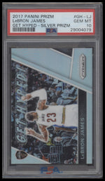 2017 Panini Prizm Get Hyped Get Hyped-Silver Prizm Lebron James 10 PSA #GH-LJ