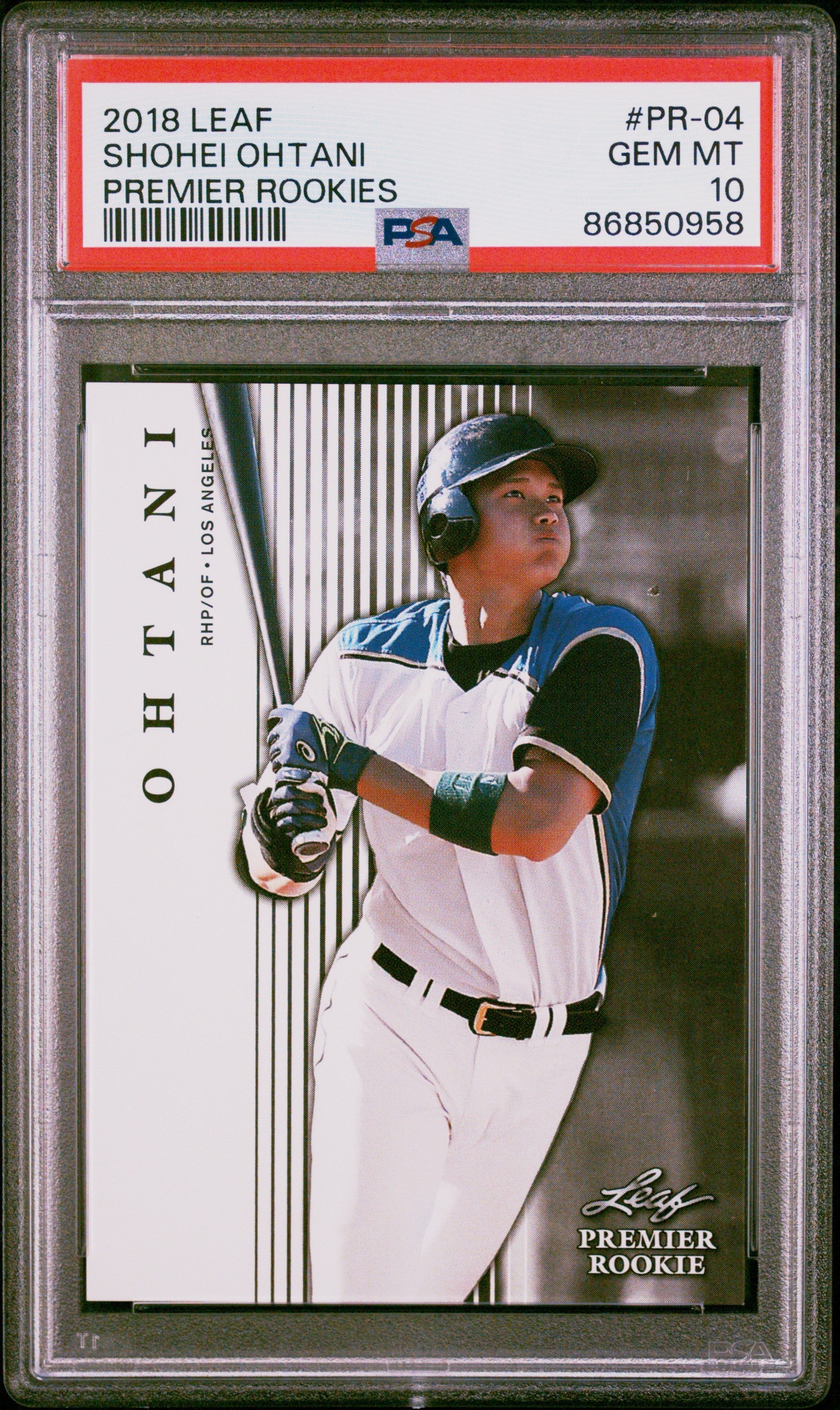 2018 Leaf Premier Rookies Premier Rookies Shohei Ohtani 10 PSA #PR-04
