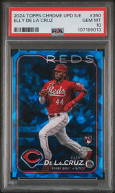 2024 Topps Chrome Sapphire Update Series Elly De La Cruz 10 PSA #350