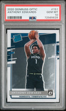 2020 Panini Donruss Optic Anthony Edwards 10 PSA #151