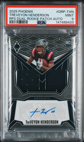 2025 Panini Phoenix Rps Dual Rookie Patch Auto Treveyon Henderson 9 PSA #DRP-THN
