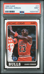 1988 Fleer Michael Jordan 9 PSA #17