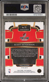2023 Panini Select Tectonic Scoot Henderson 10 PSA #77