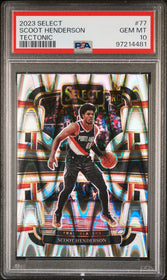 2023 Panini Select Tectonic Scoot Henderson 10 PSA #77