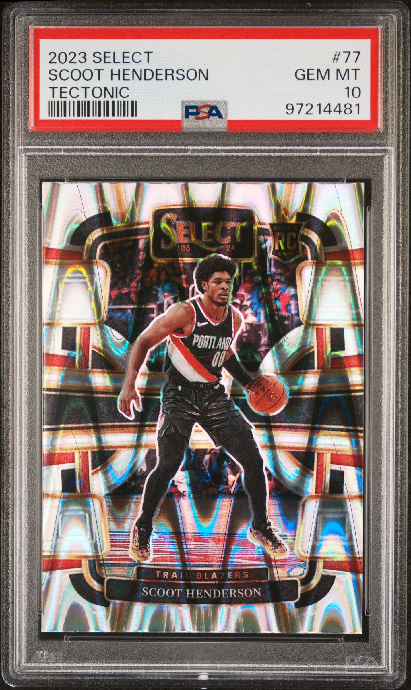2023 Panini Select Tectonic Scoot Henderson 10 PSA #77