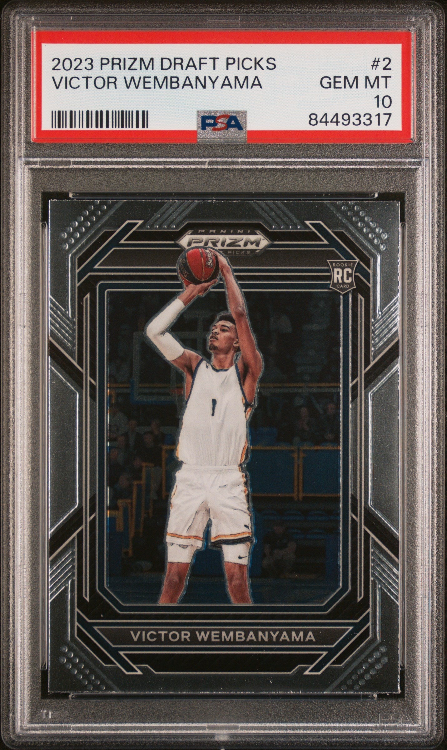 2023 Panini Prizm Draft Picks Victor Wembanyama 10 PSA #2