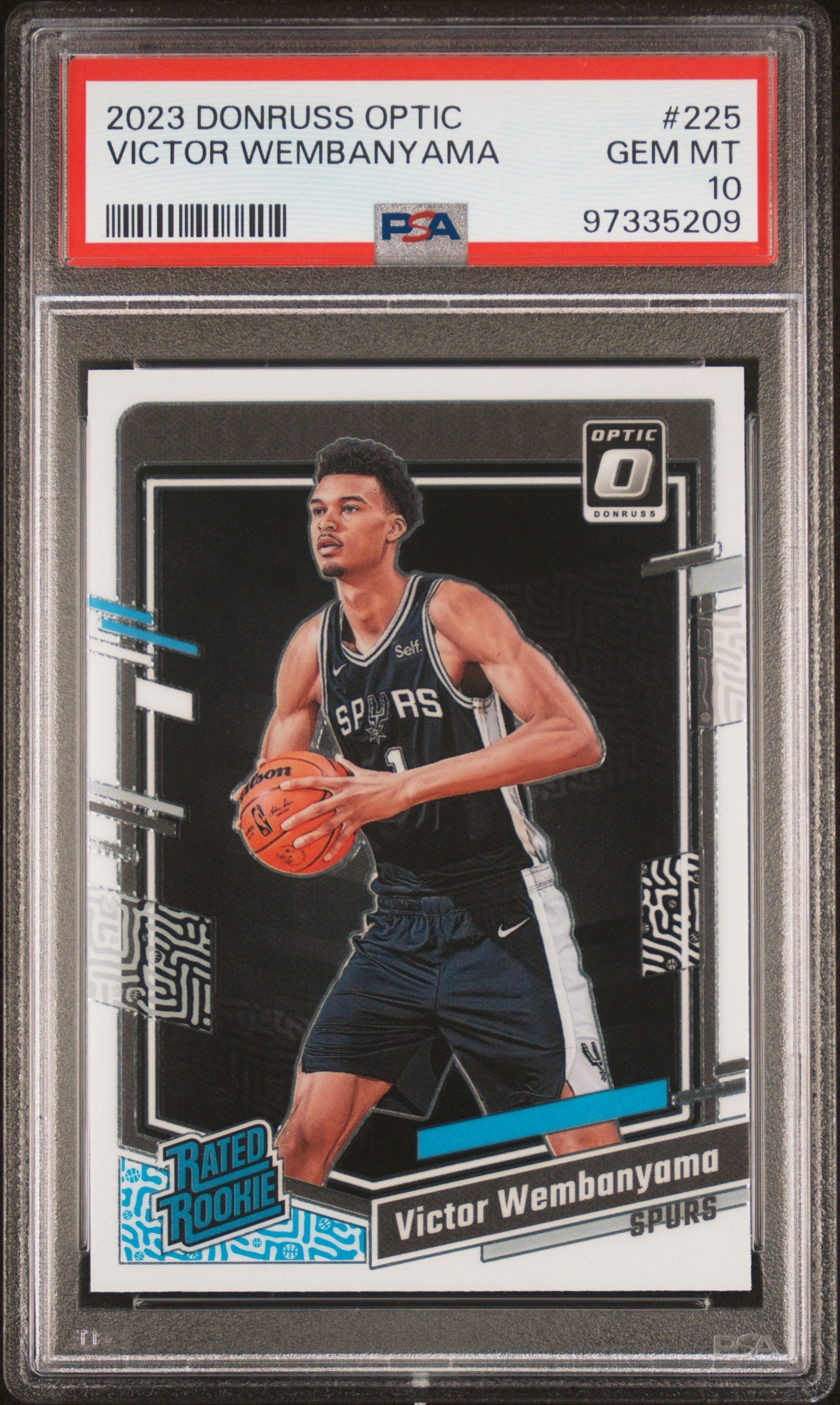 2023 Panini Donruss Optic Victor Wembanyama 10 PSA #225