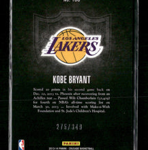 2013-14 Panini Crusade Crusade Red Kobe Bryant #/349 #108