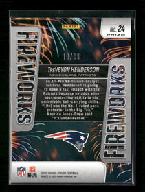 2025 Panini Prizm Fireworks Purple Power TreVeyon Henderson #/49 #24