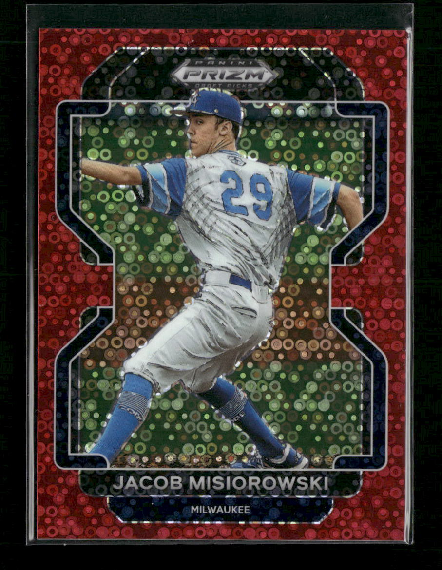 2022 Panini Prizm Draft Picks Red Donut Circles Jacob Misiorowski #/99 #PDP63