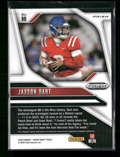 2025 Panini Prizm Draft Picks Prizms Red Ice Jaxson Dart #90