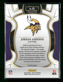 2025 Panini Select Pink Glitter Prizm Jordan Addison #/15 #65