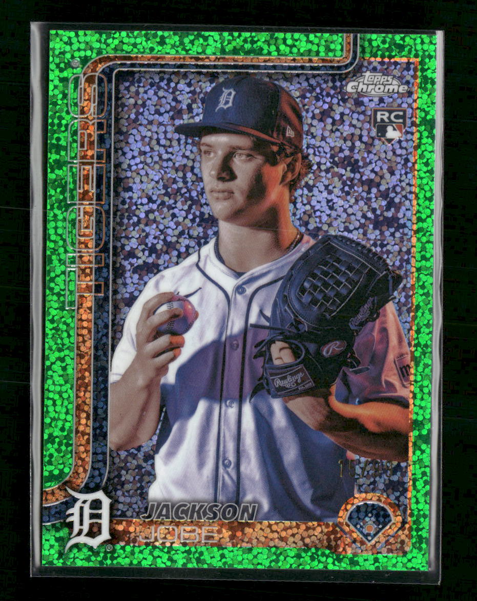 2025 Topps Chrome Green Speckle Refractors Jackson Jobe Rookie #/99 #249