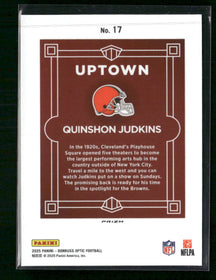 2025 Donruss Optic Uptown Quinshon Judkins #17