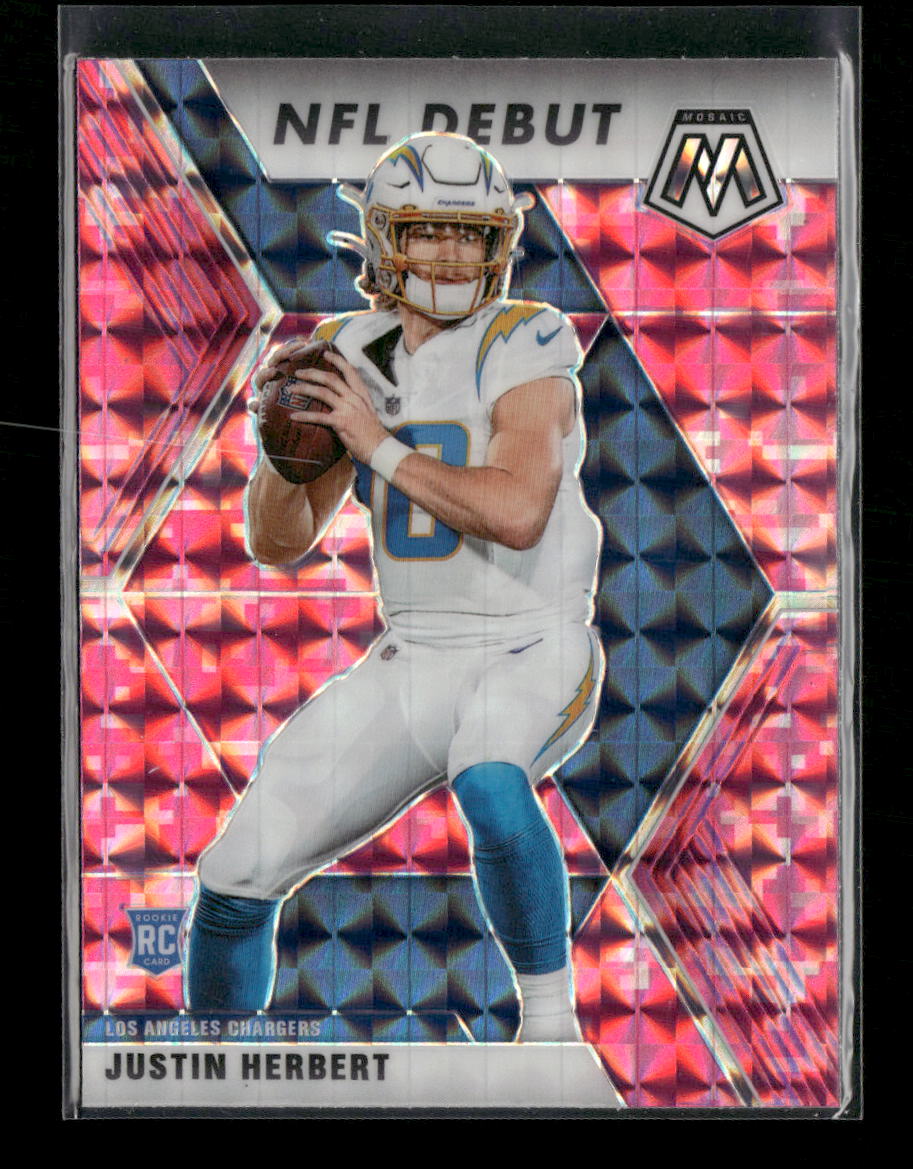 2020 Panini Mosaic Prizm Camo Pink Justin Herbert #263