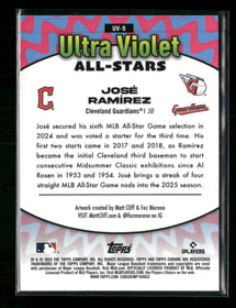 2025 Topps Chrome Ultra Violet All-Stars José Ramírez #UV-9