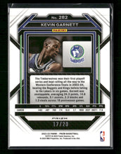 2022-23 Panini Prizm Prizms Fast Break Bronze Kevin Garnett #/20 #282