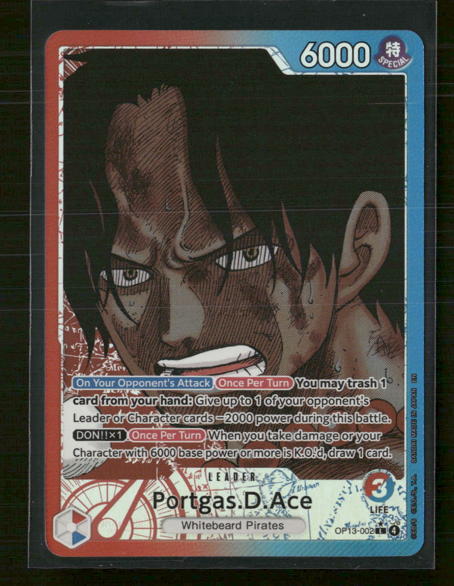 Carrying On His Will Portgas.D.Ace (002) (Alternate Art) #OP13-002