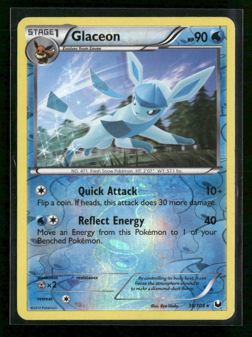 Dark Explorers Glaceon Reverse Holofoil #30/108