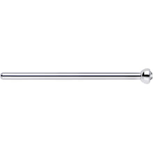 18G 3/4 Clear CZ Steel Straight Fishtail Nose Ring 2mm