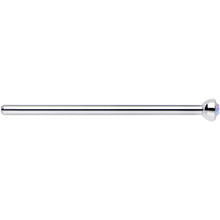 18G 3/4 Aurora CZ Steel Straight Fishtail Nose Ring 2mm
