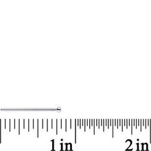 18G 3/4 Aurora CZ Steel Straight Fishtail Nose Ring 2mm