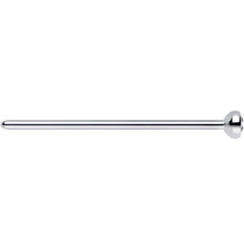 20G 3/4 Clear CZ Steel Straight Fishtail Nose Ring 2.5mm
